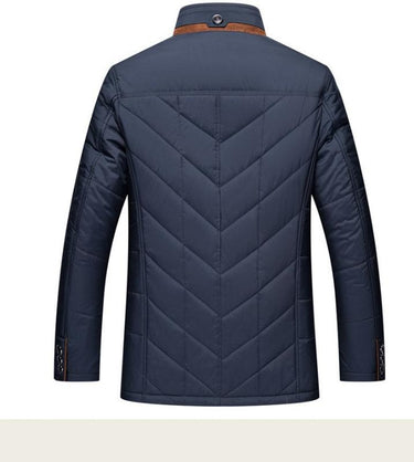 Men’s Quilted Jacket with Faux Fur Collar and Button Closure-Jackets for men-CaldwellVoss