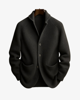 Men’s Ribbed Knit Cardigan with Shawl Collar-Cardigan for men-CaldwellVoss