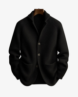 Men’s Ribbed Knit Cardigan with Shawl Collar-Cardigan for men-CaldwellVoss