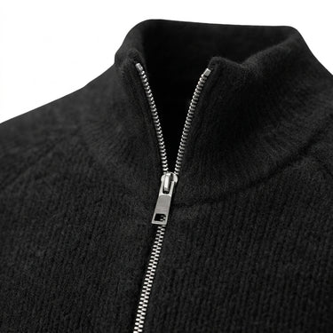 Men’s Ribbed Knit Zip Up Cardigan-Cardigan for men-CaldwellVoss