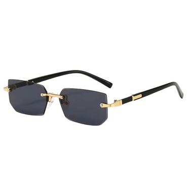 Men’s Rimless Rectangular Sunglasses with Metal Bridge-Glasses for men-CaldwellVoss