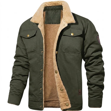 Men’s Sherpa Lined Button Front Jacket-Jackets for men-CaldwellVoss