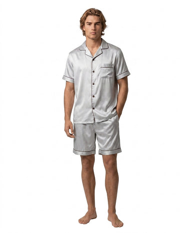 Men’s Short Sleeve Button Down Pajama Set-Sets for Men-CaldwellVoss