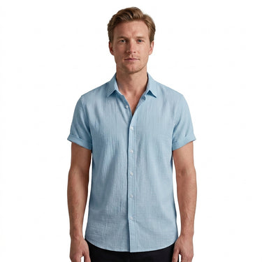Men’s Short Sleeve Button Down Shirt-Shirts for men-CaldwellVoss