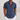 Men's Short Sleeve Textured Linen Shirt Navy Blue
