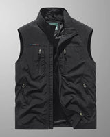 Men’s Sleeveless Cargo Vest with Zip Pockets-Vests for men-CaldwellVoss