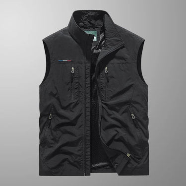 Men’s Sleeveless Cargo Vest with Zip Pockets-Vests for men-CaldwellVoss