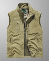 Men’s Sleeveless Cargo Vest with Zip Pockets-Vests for men-CaldwellVoss