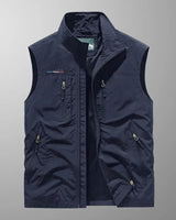 Men’s Sleeveless Cargo Vest with Zip Pockets-Vests for men-CaldwellVoss