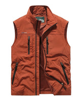 Men’s Sleeveless Cargo Vest with Zip Pockets-Vests for men-CaldwellVoss
