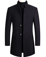 Men’s Slim Fit Stand Collar Overcoat-Coats for men-CaldwellVoss