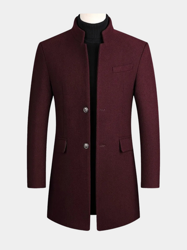 Men’s Slim Fit Stand Collar Overcoat-Coats for men-CaldwellVoss