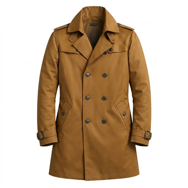 Men’s Slim Fit Trench Coat with Notched Collar-Coats for men-CaldwellVoss