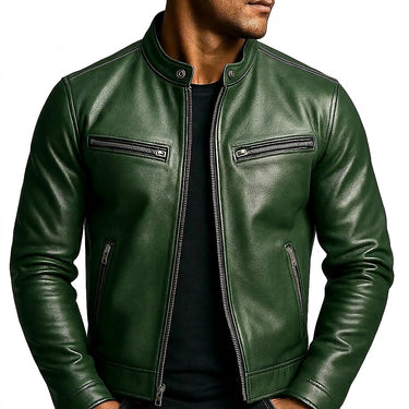 Men’s Stand Collar Zip-Up Jacket-Jackets for men-CaldwellVoss
