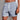 Men’s Striped Drawstring Swim Shorts Gray