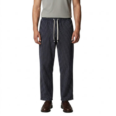 Men’s Striped Drawstring Waist Trousers-Pants for men-CaldwellVoss