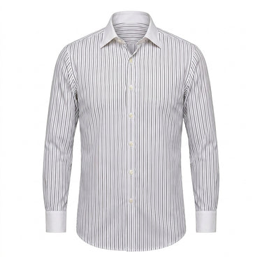 Men’s Striped Long Sleeve Button-Down Shirt-Shirts for men-CaldwellVoss