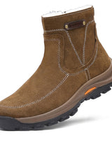 Men’s Suede Ankle Boots with Side Zipper-Footwear for men-CaldwellVoss