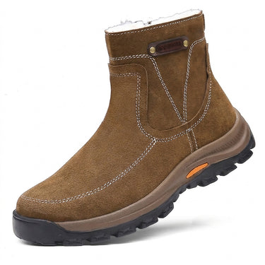 Men’s Suede Ankle Boots with Side Zipper-Footwear for men-CaldwellVoss