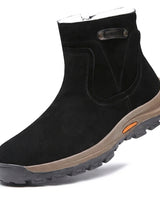 Men’s Suede Ankle Boots with Side Zipper-Footwear for men-CaldwellVoss