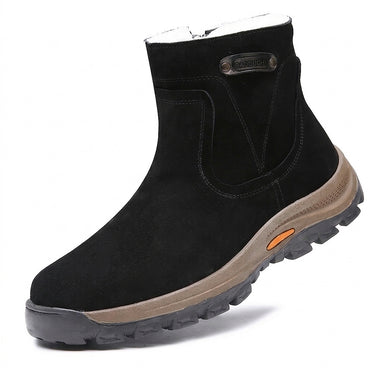 Men’s Suede Ankle Boots with Side Zipper-Footwear for men-CaldwellVoss