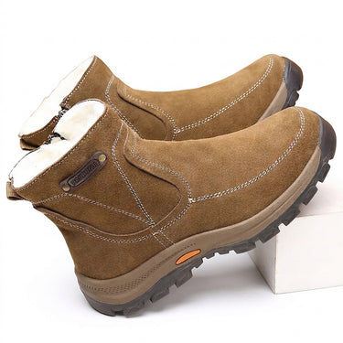 Men’s Suede Ankle Boots with Side Zipper-Footwear for men-CaldwellVoss