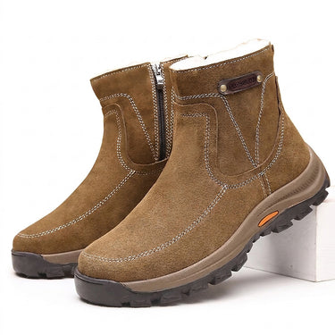 Men’s Suede Ankle Boots with Side Zipper-Footwear for men-CaldwellVoss