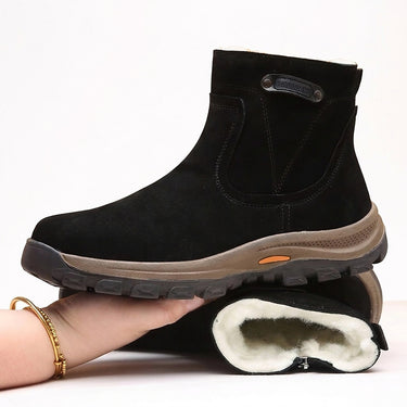 Men’s Suede Ankle Boots with Side Zipper-Footwear for men-CaldwellVoss