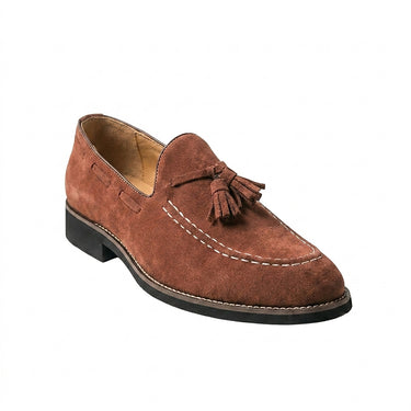 Men’s Suede Tassel Loafers with Contrast Stitching-Footwear for men-CaldwellVoss
