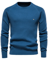Men’s Textured Knit Pullover Sweater-Sweaters for men-CaldwellVoss