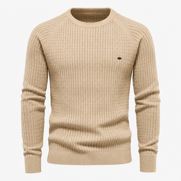 Men’s Textured Knit Pullover Sweater-Sweaters for men-CaldwellVoss