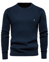 Men’s Textured Knit Pullover Sweater-Sweaters for men-CaldwellVoss