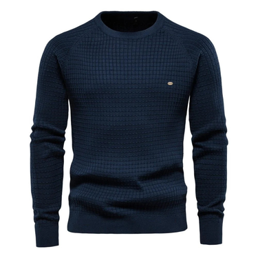 Men’s Textured Knit Pullover Sweater-Sweaters for men-CaldwellVoss