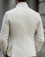 Men’s Textured Mandarin Collar blazer-Blazer for men-CaldwellVoss