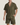 Men's Textured Woven Shirt and Shorts Set Army Green