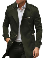 Men's Transitional Coat with Stand-up Collar and Zipper Pocket-Coats for men-CaldwellVoss