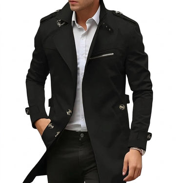 Men's Transitional Coat with Stand-up Collar and Zipper Pocket-Coats for men-CaldwellVoss