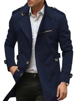 Men's Transitional Coat with Stand-up Collar and Zipper Pocket-Coats for men-CaldwellVoss