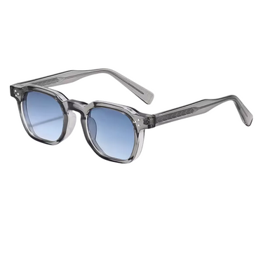 Men’s Transparent Square Sunglasses with Patterned Temples-Glasses for men-CaldwellVoss
