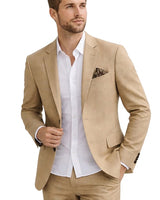 Men’s Two-Button Blazer with Flap Pockets-Blazers for men-CaldwellVoss