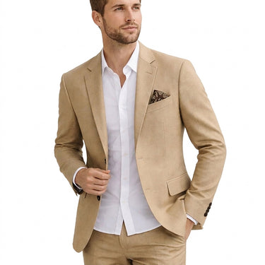 Men’s Two-Button Blazer with Flap Pockets-Blazers for men-CaldwellVoss