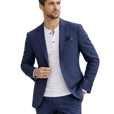 Men’s Two-Button Blazer with Flap Pockets-Blazers for men-CaldwellVoss