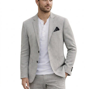 Men’s Two-Button Blazer with Flap Pockets-Blazers for men-CaldwellVoss
