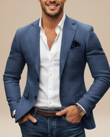 Men’s Two-Button Blazer with Patch Pockets-Blazer for men-CaldwellVoss