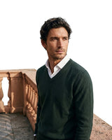 Men’s V-Neck Long Sleeve Knit Sweater-Sweaters for men-CaldwellVoss