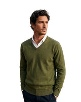 Men’s V-Neck Long Sleeve Knit Sweater-Sweaters for men-CaldwellVoss