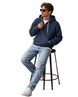 Men’s Waffle Knit Quarter Zip Hoodie-Sweaters for men-CaldwellVoss