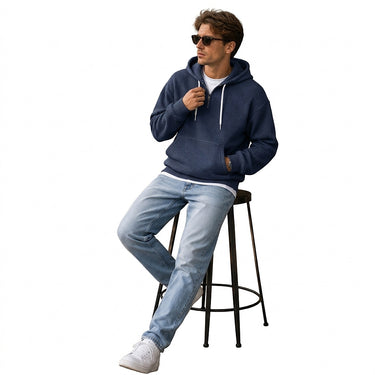 Men’s Waffle Knit Quarter Zip Hoodie-Sweaters for men-CaldwellVoss