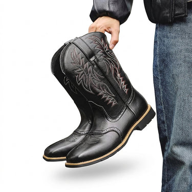 Men’s Western Cowboy Boots with Embroidered Shaft-Footwear for men-CaldwellVoss