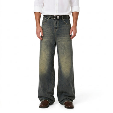 Men’s Wide Leg Retro Jeans-Pants for Men-CaldwellVoss